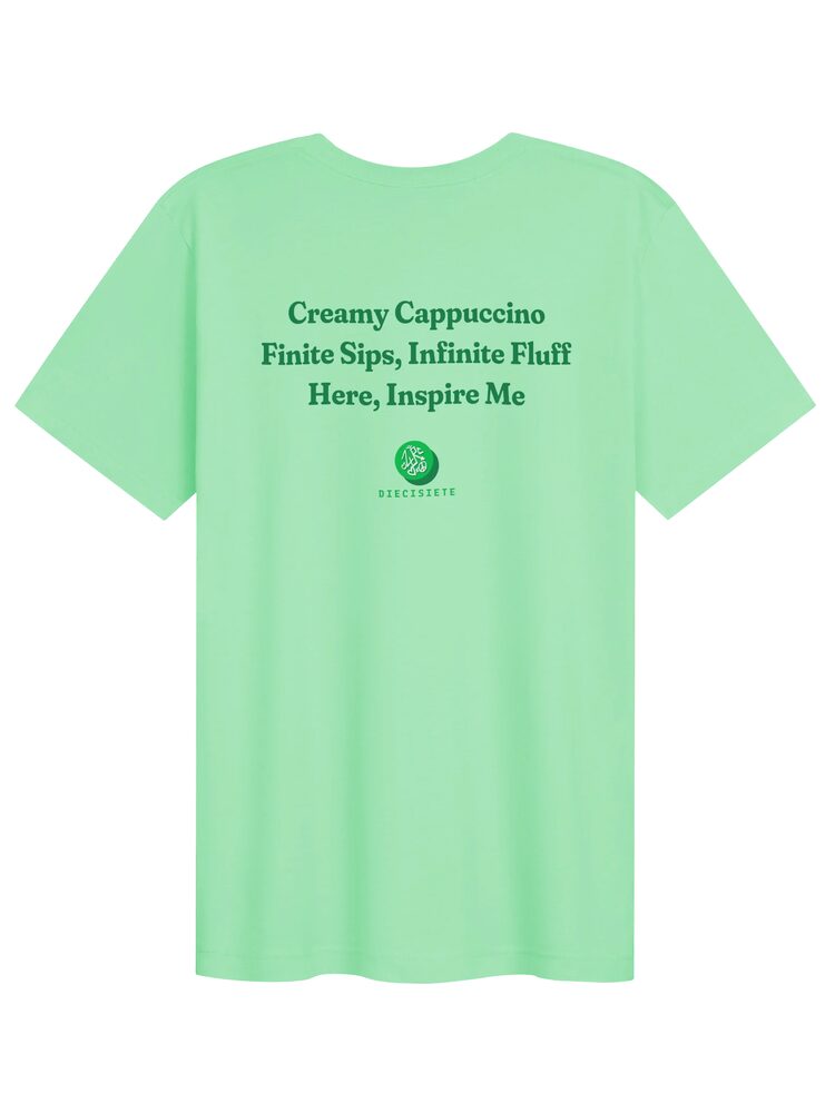 Creamy Cappuccino Green Text Tee, Mint, photo 2