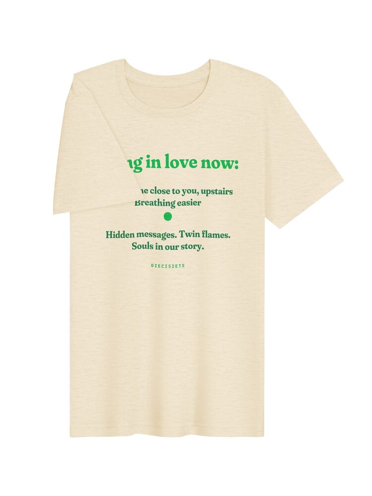 DIECISIETE Haiku Hidden Messages Tee, Heather Natural, photo 3