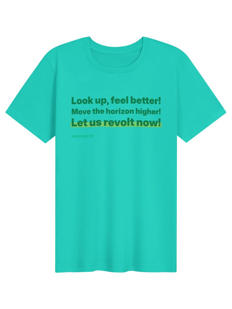 DIECISIETE Rebel Horizon Tee, Teal