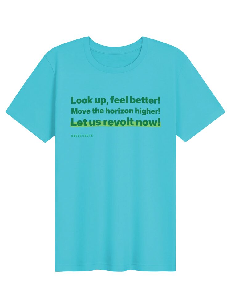 DIECISIETE Rebel Horizon Tee, Turquoise