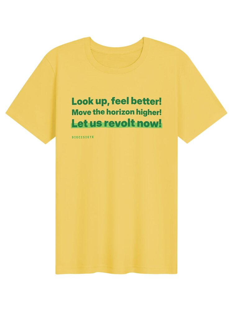 DIECISIETE Rebel Horizon Tee, Yellow