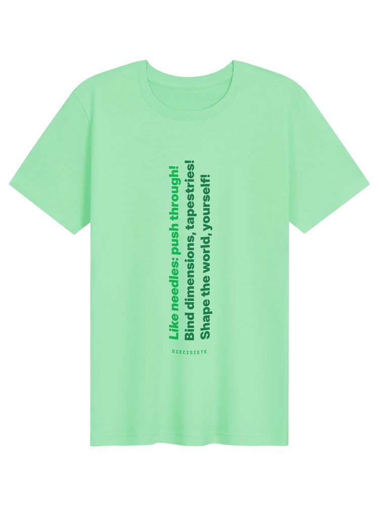 DIECISIETE Typography Tee, Mint