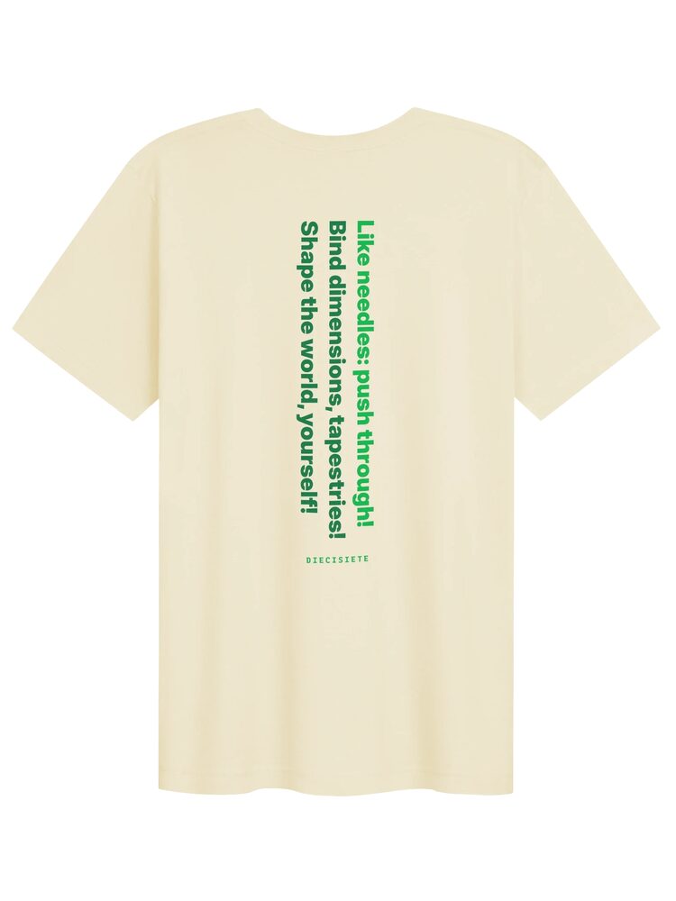 DIECISIETE Typography Tee, Natural, photo 2