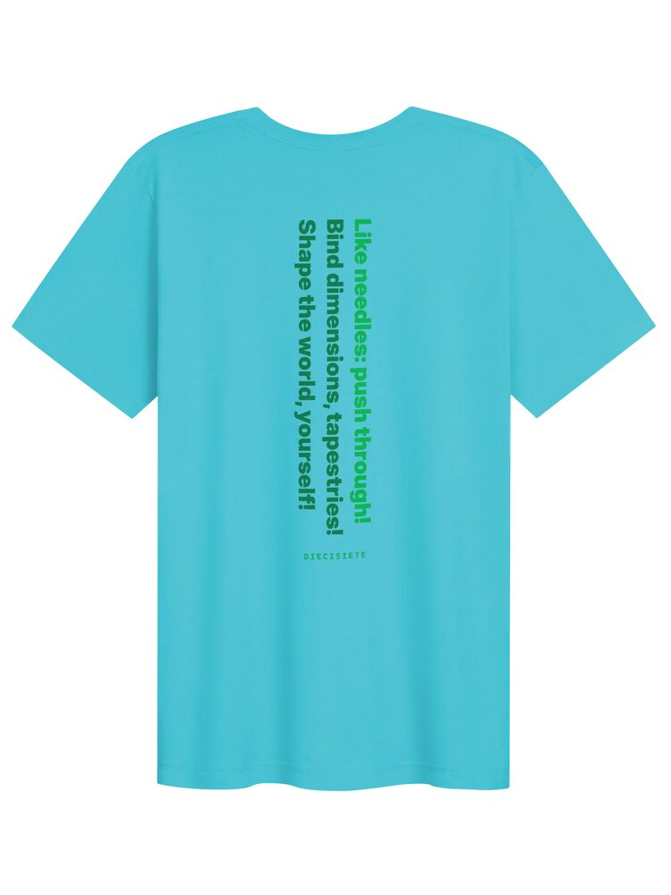 DIECISIETE Typography Tee, Turquoise, photo 2