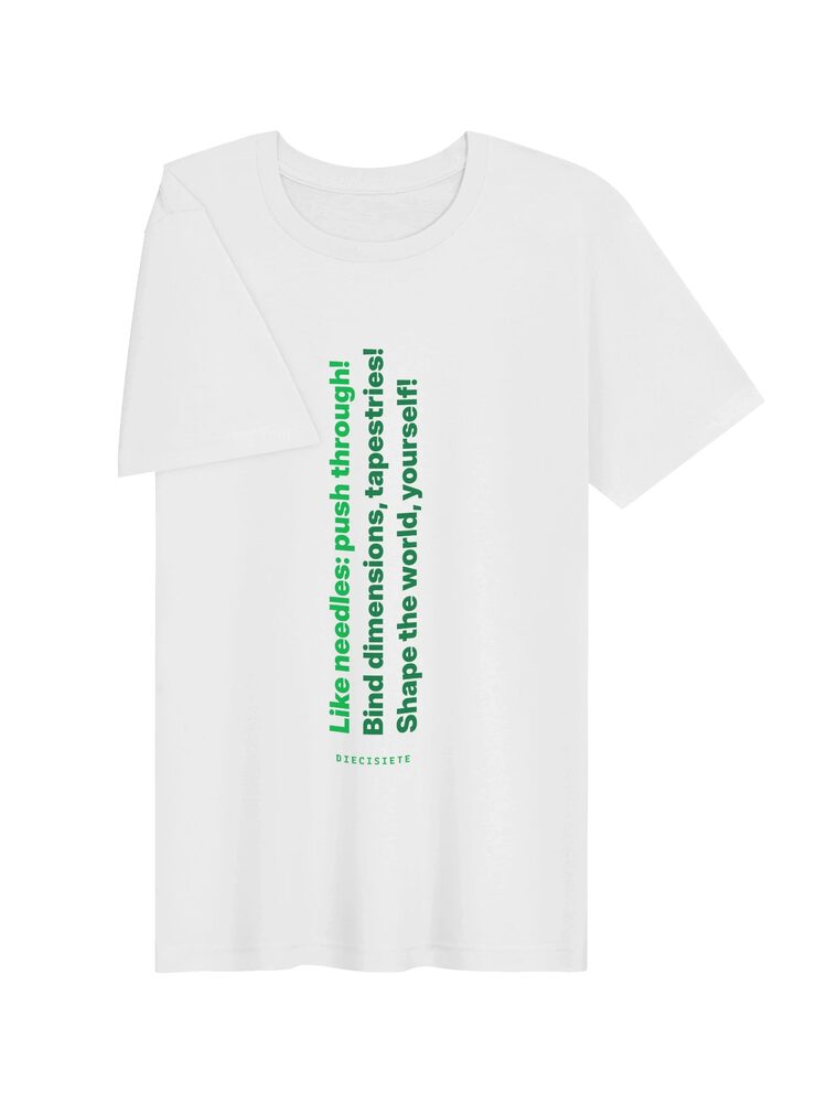 DIECISIETE Typography Tee, White, photo 3