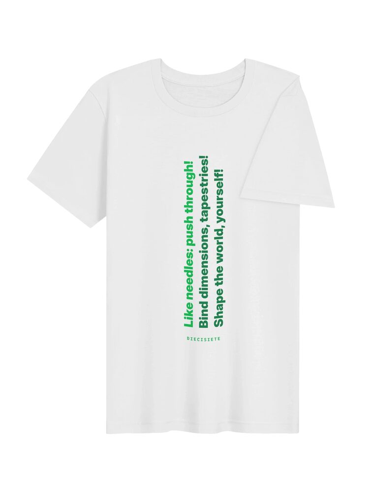 DIECISIETE Typography Tee, White, photo 4