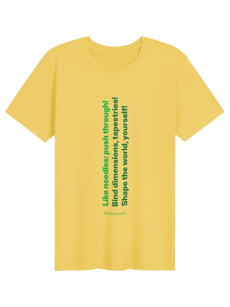 DIECISIETE Typography Tee, Yellow