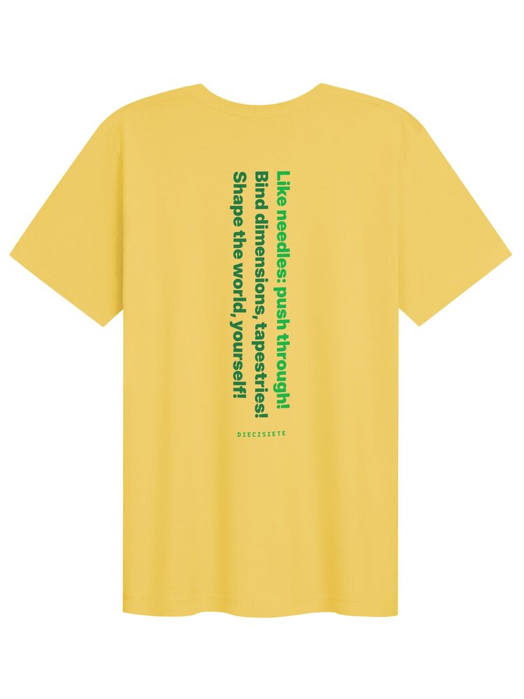 DIECISIETE Typography Tee, Yellow, photo 2