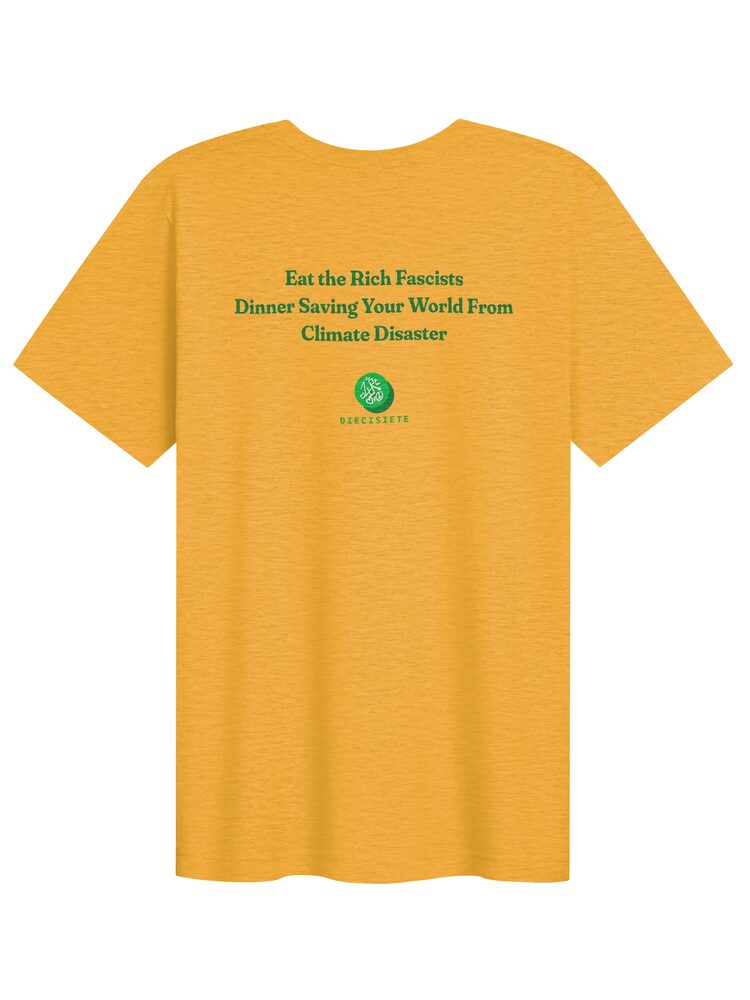 Eat the Rich Fascists T-Shirt, Heather Yellow Gold, photo 2