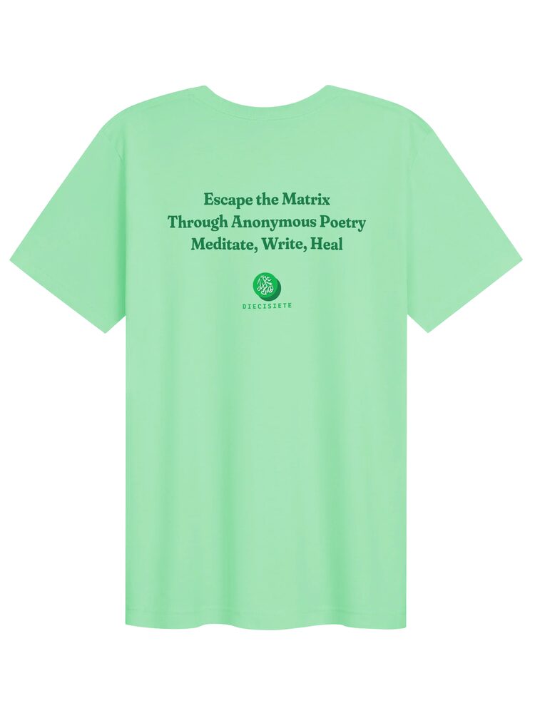 Escape the Matrix Poetry Tee, Mint, photo 2