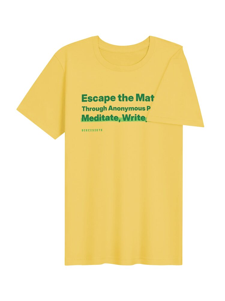 Escape the Matrix Poetry Tee, Yellow, photo 4