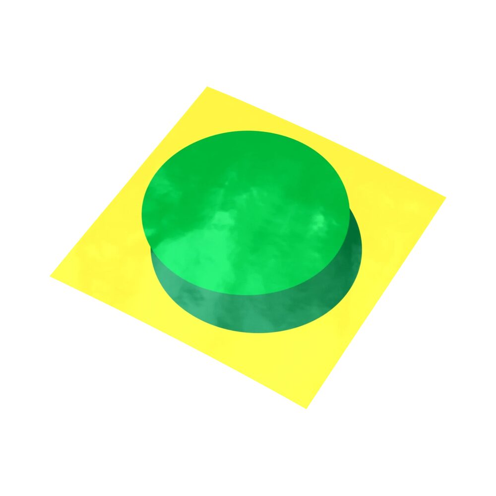 HOLO ZURC Sticker YELLOW; Kiss-cut, Blank, Grey, photo 3
