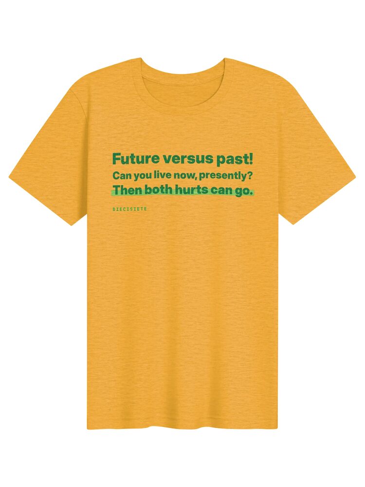 Live Now, Let Go Tee, Heather Yellow Gold