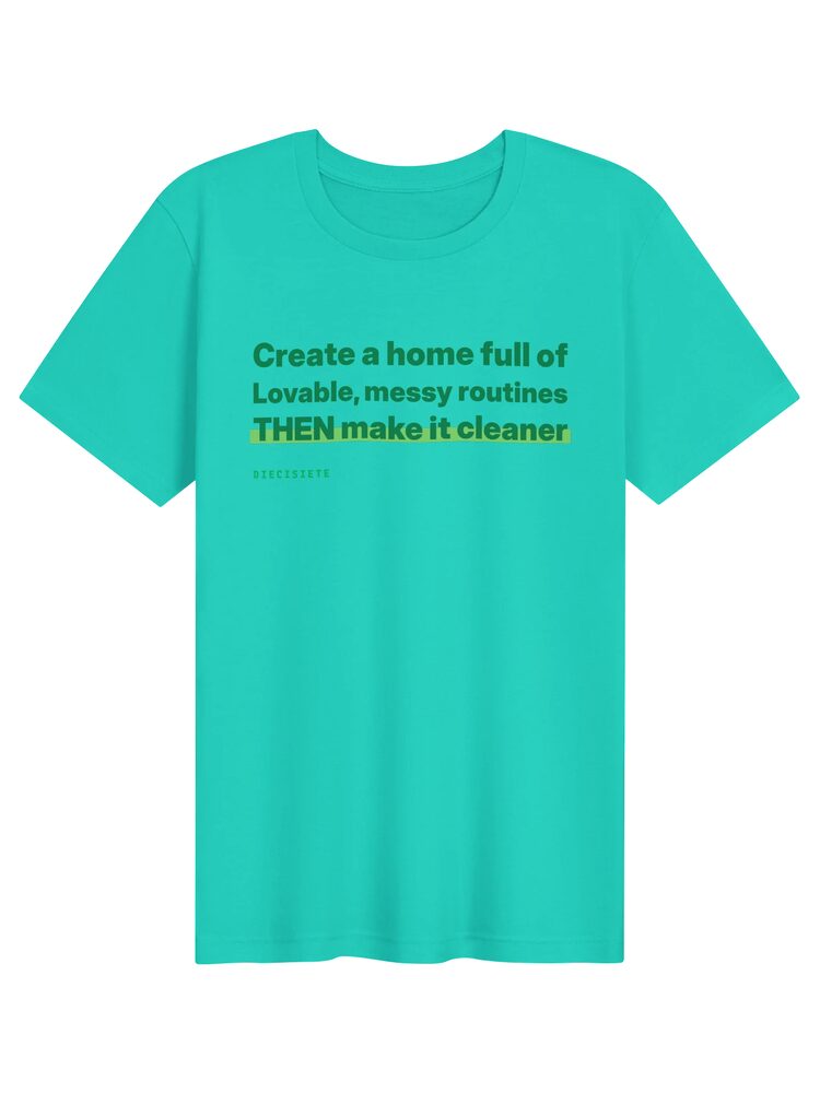 Lovable Messy Routines Tee, Teal