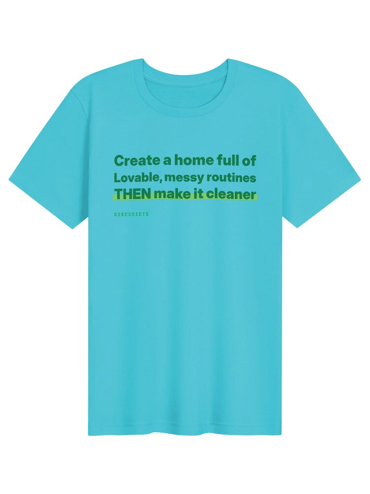Lovable Messy Routines Tee, Turquoise