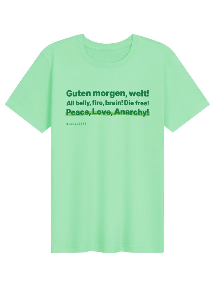 Peace, Love, Anarchy Tee, Mint