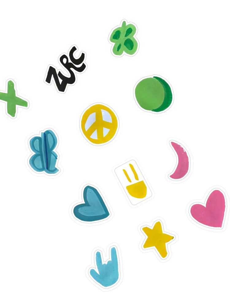 ZURC Big Marks Sticker Sheet, White