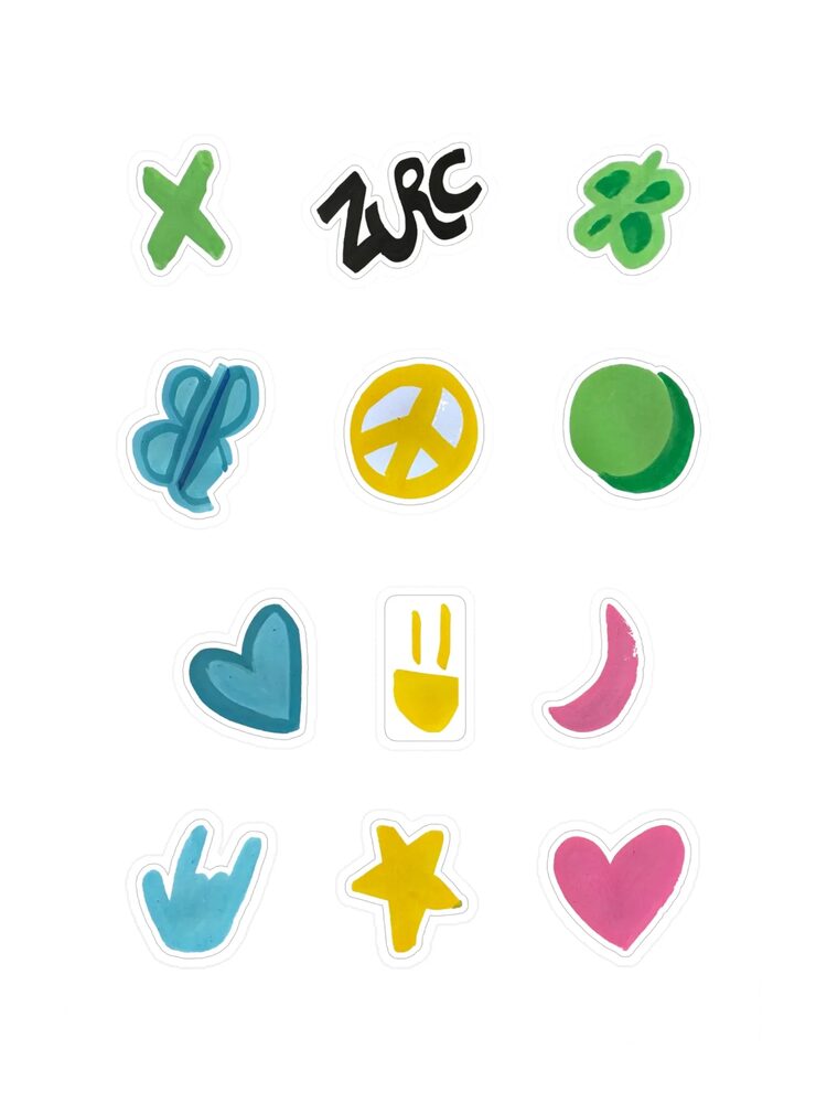 ZURC Big Marks Sticker Sheet, White, photo 3