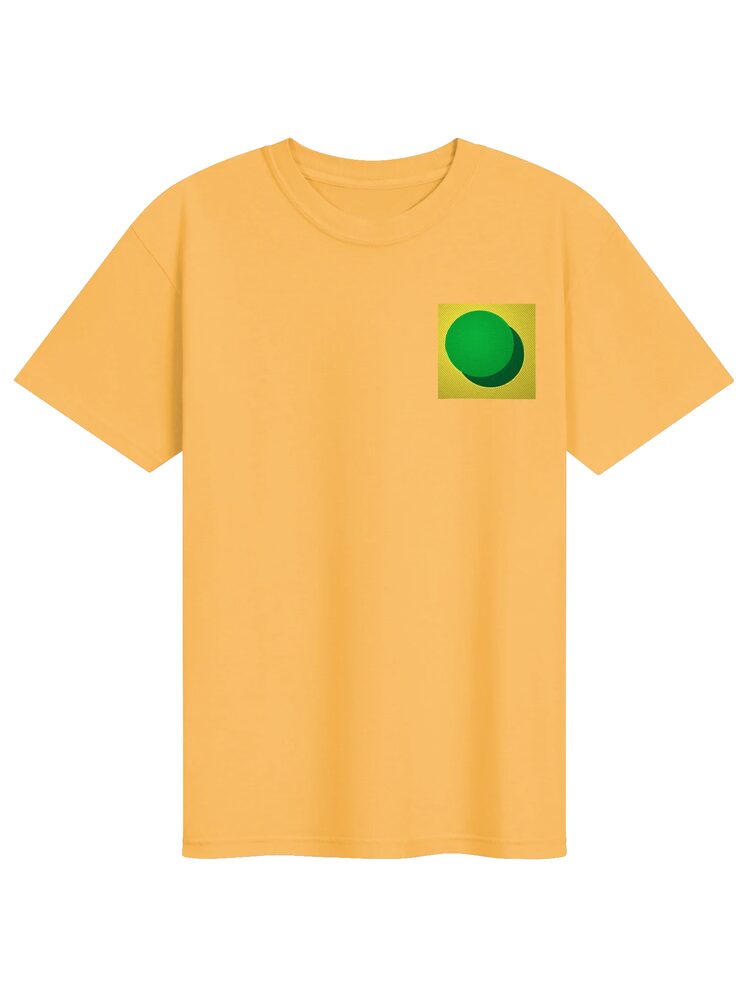ZURC Blank Embroidered T-Shirt YELLOW + GREEN LOGO, Mustard