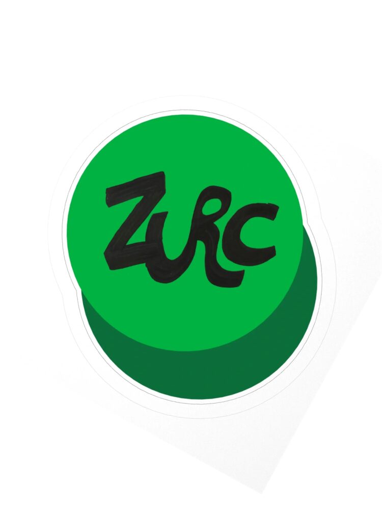 ZURC Green Circle Kiss Cut Sticker, White, photo 2
