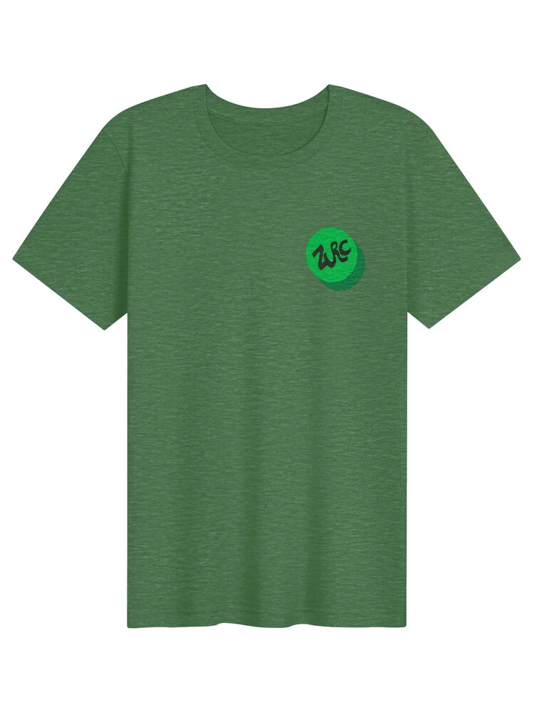 ZURC Left Chest Logo Tee, Heather Grass Green