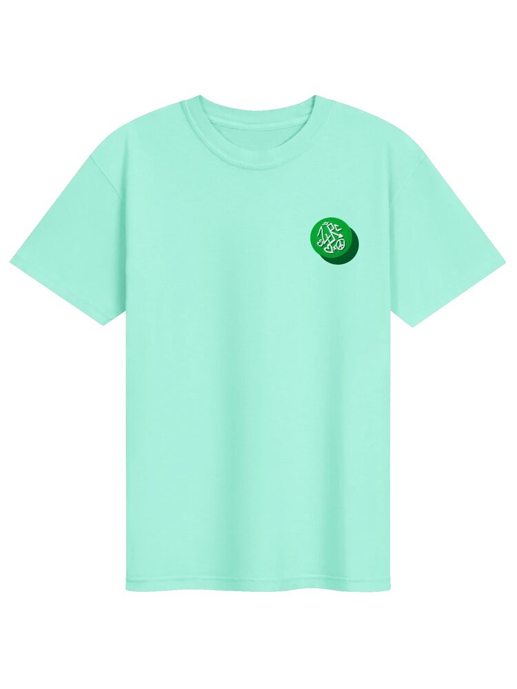 ZURC LOGO Embroidered/Printed Tee, Chalky Mint