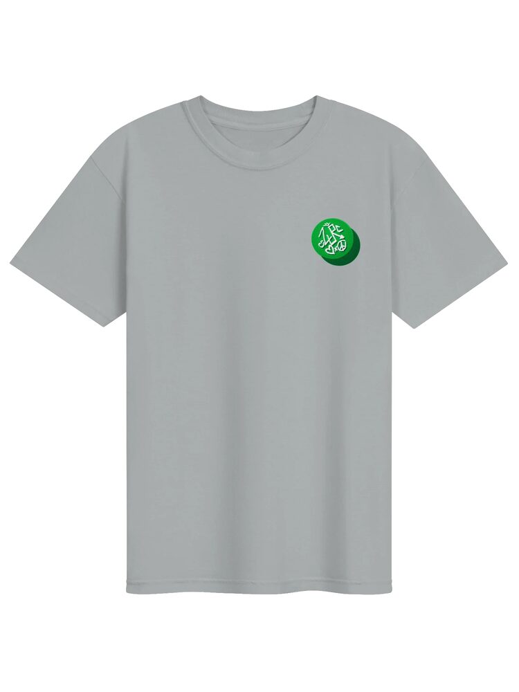 ZURC LOGO Embroidered/Printed Tee, Granite