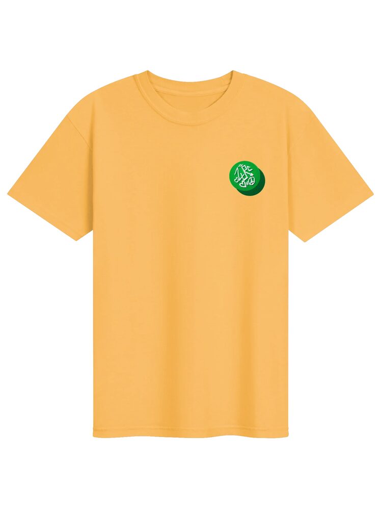 ZURC LOGO Embroidered/Printed Tee, Mustard