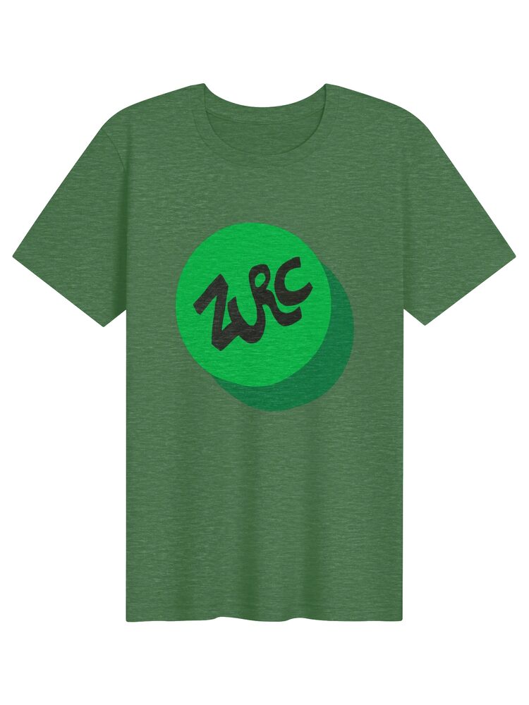 ZURC Logo Tee, Heather Grass Green