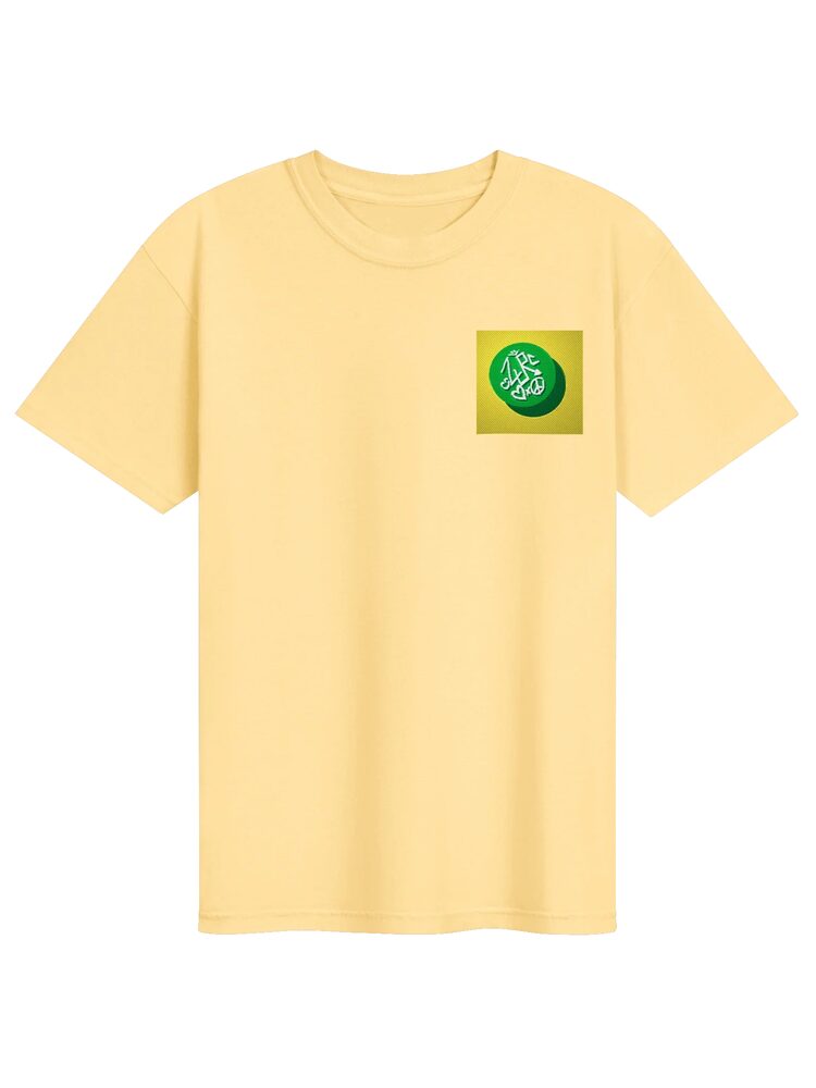ZURC LOGO Yellow+Green Embroidered/Printed Tee, Butter