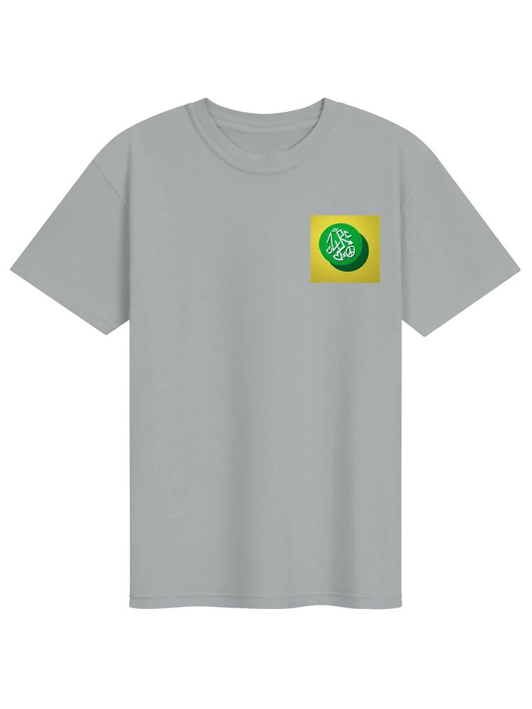 ZURC LOGO Yellow+Green Embroidered/Printed Tee, Granite