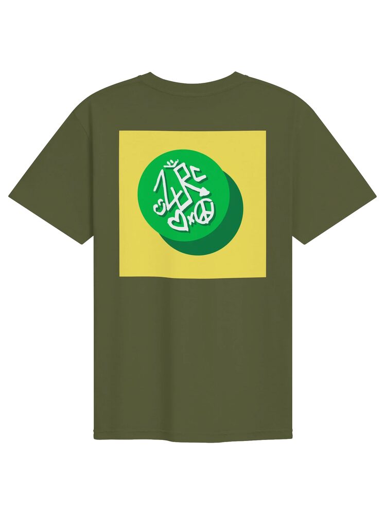 ZURC LOGO Yellow+Green Embroidered/Printed Tee, Hemp, photo 2