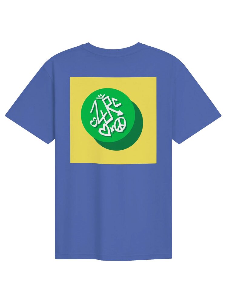 ZURC LOGO Yellow+Green Embroidered/Printed Tee, Mystic Blue, photo 2