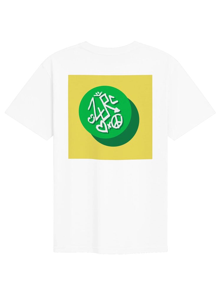 ZURC LOGO Yellow+Green Embroidered/Printed Tee, White, photo 2
